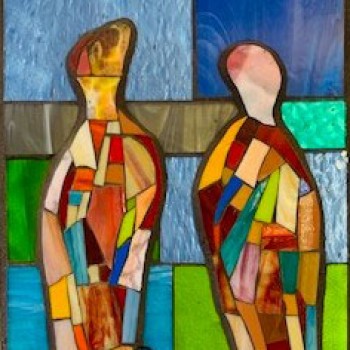 Introductions, mosaic, by Aureleo Rosano, 10 x 24