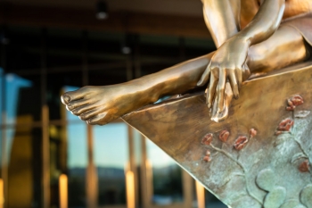 Balance, Bronze, detail of hand and feet