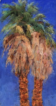 Agua Caliente, pastel, 18 x 10 by Virginia Belser