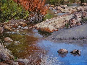 Sabino Creek, 12 x 16, oil on linen by Linda Ahearn