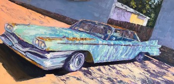 Stretched Story, 12 x 24, oil by Barbara Mulleneaux